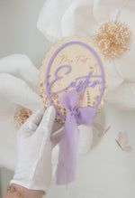 Load image into Gallery viewer, First Easter Plaque Scalloped Ribbon
