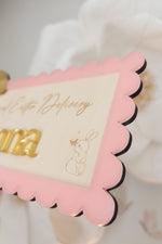 Load image into Gallery viewer, Easter Bunny Custom Name Crate Plaque
