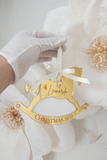 Load image into Gallery viewer, Rocking Horse Bow Christmas Tree Ornament
