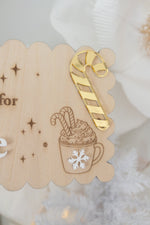 Load image into Gallery viewer, Boy Gingerbread man Christmas Crate Box Wood Plaque
