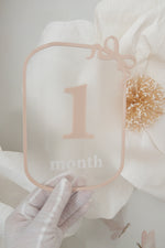 Load image into Gallery viewer, Nude Bow Set - Name sign &amp; Milestone Pack
