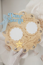 Load image into Gallery viewer, Boys Dear Santa Board Scalloped Stars &amp; Christmas Count down reversible back
