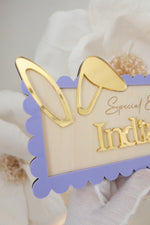 Load image into Gallery viewer, Easter Bunny Custom Name Crate Plaque
