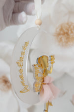 Load image into Gallery viewer, Fairy on the moon Christmas Tree Ornament
