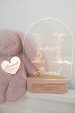 Load image into Gallery viewer, Floral initial name LED light
