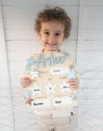 Load image into Gallery viewer, Back to School Board Sign STARS Space Galaxy LAST &amp; FIRST DAY milestone custom personalised name PERTH pick up available
