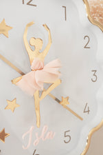Load image into Gallery viewer, Gold Wavy Ballerina Tutu Clock LE
