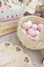 Load image into Gallery viewer, Woven Easter Basket with Personalised Tag
