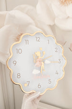 Load image into Gallery viewer, Gold Wavy Ballerina Tutu Clock LE
