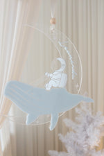 Load image into Gallery viewer, Boy riding whale Christmas Tree Ornament
