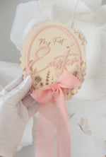 Load image into Gallery viewer, First Easter Plaque Scalloped Ribbon
