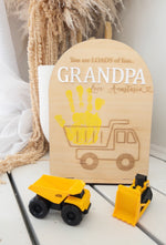 Load image into Gallery viewer, Father’s Day ARTWORK on the back Arch Plaque Stand Wood
