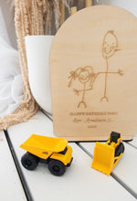 Load image into Gallery viewer, Father’s Day ARTWORK on the back Arch Plaque Stand Wood
