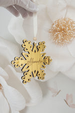 Load image into Gallery viewer, Solid Snowflake Christmas Tree Ornament
