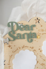 Load image into Gallery viewer, Boys Dear Santa Board Scalloped Stars &amp; Christmas Count down reversible back
