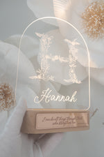 Load image into Gallery viewer, Floral initial name LED light
