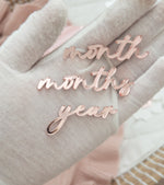 Load image into Gallery viewer, Cherry Blossom Milestone 12 Month Set - Pink Rose Gold Girls
