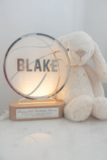 Load image into Gallery viewer, Basket ball LED Night light Boys Girls Kids Personalised Sports
