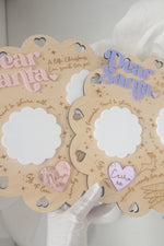 Load image into Gallery viewer, Girls Dear Santa Board Scalloped hearts &amp; Christmas Count down reversible back
