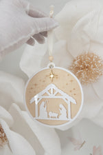 Load image into Gallery viewer, Jesus Bethlehem Stable Christmas Tree Ornament
