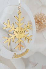 Load image into Gallery viewer, Spinning Snowflake Christmas Tree Ornament
