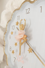 Load image into Gallery viewer, Gold Wavy Ballerina Tutu Clock LE
