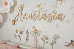 Load image into Gallery viewer, Large Personalised Bedroom Wall Floral Name Sign
