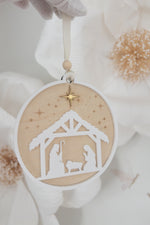Load image into Gallery viewer, Jesus Bethlehem Stable Christmas Tree Ornament
