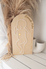 Load image into Gallery viewer, Newborn baby 1:1 Scale Board Plaque

