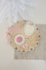 Load image into Gallery viewer, Girls Dear Santa Board Scalloped hearts &amp; Christmas Count down reversible back
