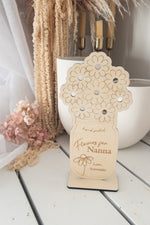 Load image into Gallery viewer, Mamma Mum Nanna Small Flower insert stand Vase Wood - NO FLOWERS INCLUDED
