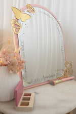 Load image into Gallery viewer, Affirmation Mirror Personalised - Butterflies &amp; Fairy
