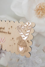Load image into Gallery viewer, Girl Gingerbread man Christmas Crate Box Wood Plaque
