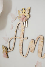 Load image into Gallery viewer, Large Personalised Bedroom Wall Floral Name Sign
