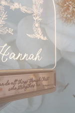 Load image into Gallery viewer, Floral initial name LED light
