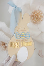 Load image into Gallery viewer, Easter Egg Hunt Countdown Plaque Hanging Ribbon Sign
