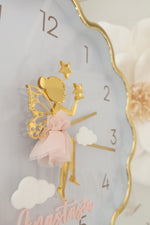 Load image into Gallery viewer, Gold Wavy Ballerina Tutu Clock LE

