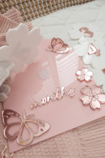 Load image into Gallery viewer, Cherry Blossom Milestone 12 Month Set - Pink Rose Gold Girls
