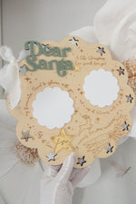 Load image into Gallery viewer, Boys Dear Santa Board Scalloped Stars &amp; Christmas Count down reversible back
