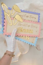 Load image into Gallery viewer, Easter Bunny Custom Name Crate Plaque
