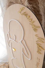 Load image into Gallery viewer, Newborn baby 1:1 Scale Board Plaque
