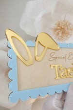 Load image into Gallery viewer, Easter Bunny Custom Name Crate Plaque
