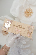 Load image into Gallery viewer, Girl Gingerbread man Christmas Crate Box Wood Plaque

