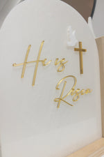 Load image into Gallery viewer, Christian Easter He is Risen Sign Pearl Acrylic
