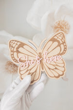 Load image into Gallery viewer, Butterfly Baby Announcement sign
