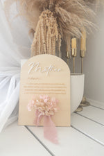 Load image into Gallery viewer, Mother Arch Plaque Wood with Preserved Flowers
