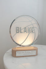 Load image into Gallery viewer, Basket ball LED Night light Boys Girls Kids Personalised Sports
