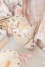 Load image into Gallery viewer, Woven Easter Basket with Personalised Tag
