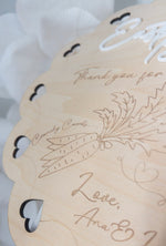 Load image into Gallery viewer, Easter Bunny Board Sweet Scalloped Hearts
