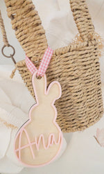Load image into Gallery viewer, Easter personalised bunny tag
